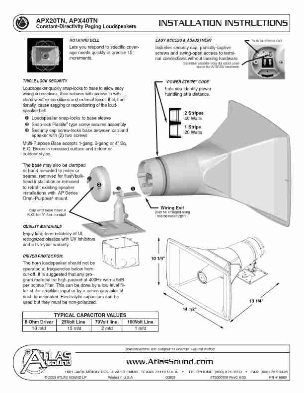 Atlas Sound Speaker APX40TN-page_pdf
